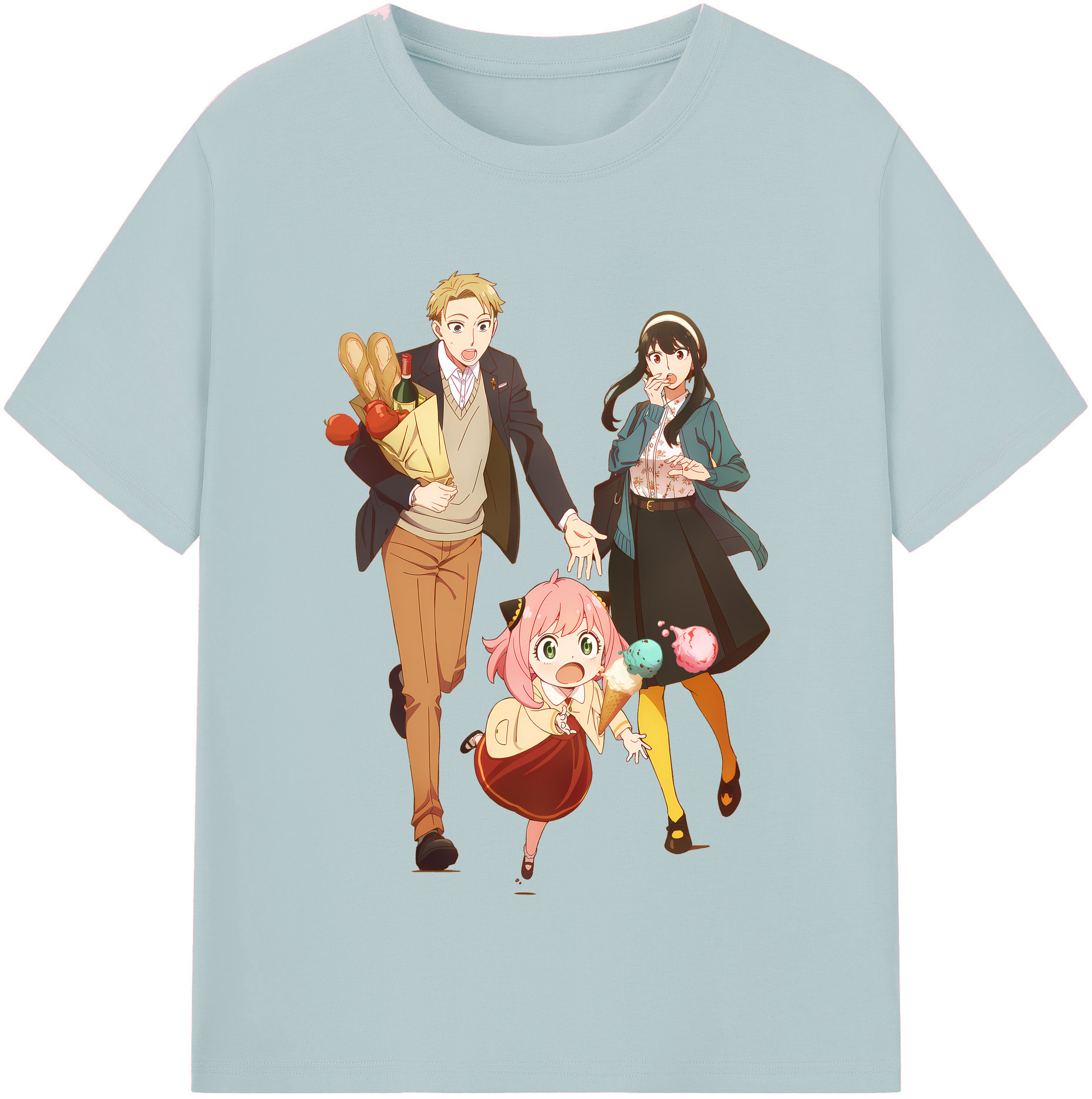 （画像用） SPY×FAMILY间谍家家酒 綿100％半袖Tシャツ（フロントプリント）
